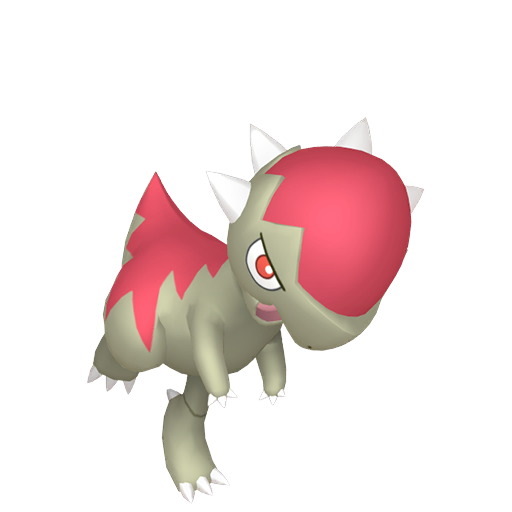 Cranidos — duży render postaci w wariancie shiny