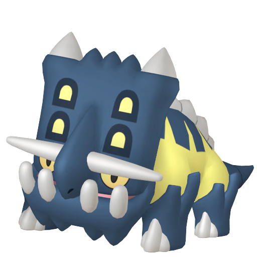 Bastiodon — duży render postaci w wariancie shiny