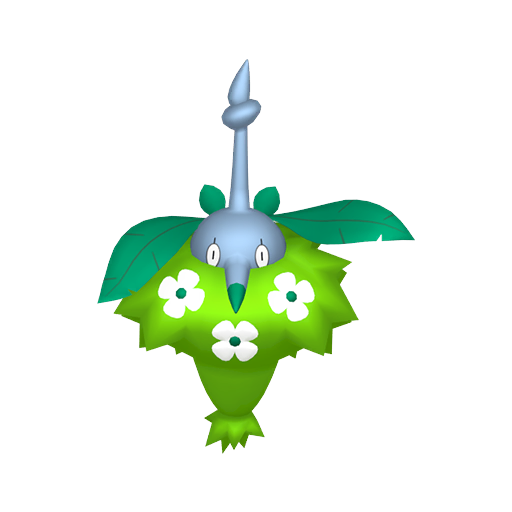 Wormadam — duży render postaci w wariancie shiny