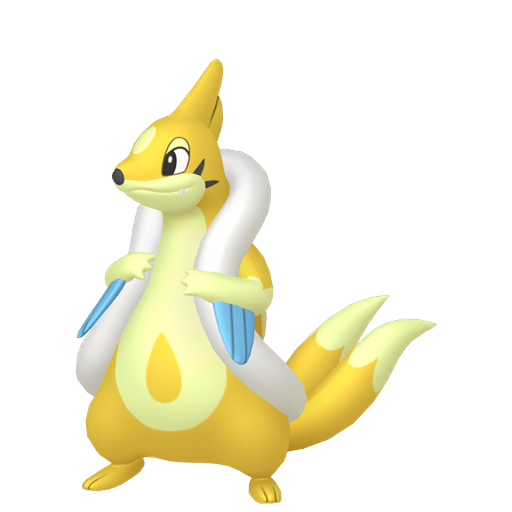 Floatzel — duży render postaci w wariancie shiny