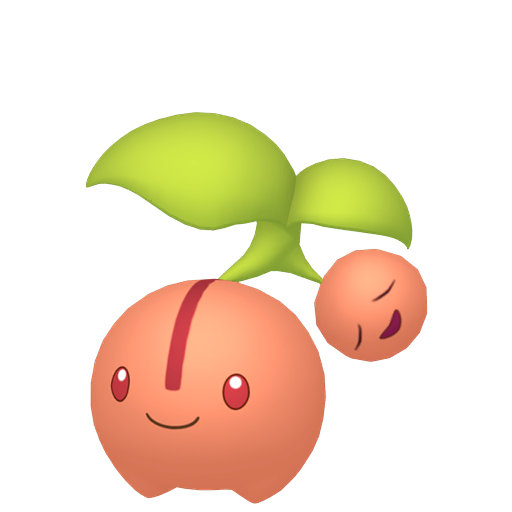 Cherubi — duży render postaci w wariancie shiny