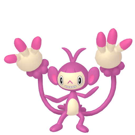 Ambipom — duży render postaci w wariancie shiny
