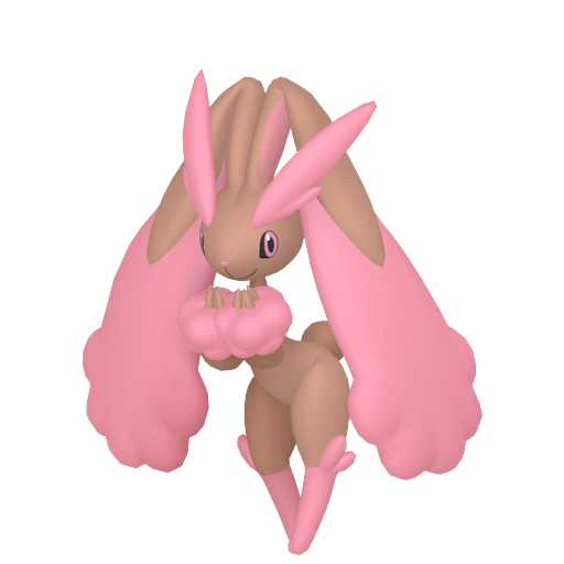 Lopunny — duży render postaci w wariancie shiny
