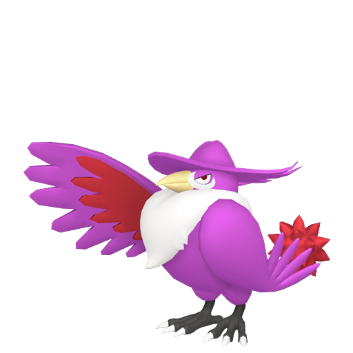 Honchkrow — duży render postaci w wariancie shiny