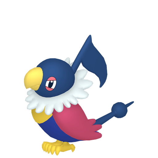 Chatot — duży render postaci w wariancie shiny