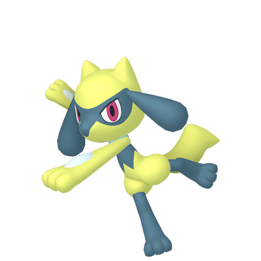 Riolu — duży render postaci w wariancie shiny