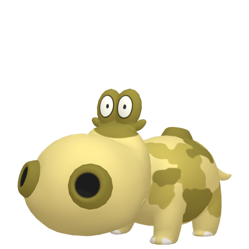 Hippopotas — duży render postaci w wariancie shiny