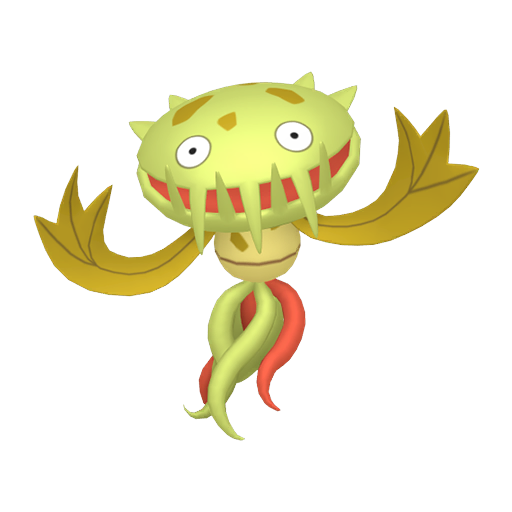 Carnivine — duży render postaci w wariancie shiny