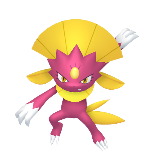 Weavile — duży render postaci w wariancie shiny