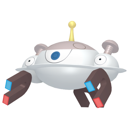 Magnezone — duży render postaci w wariancie shiny