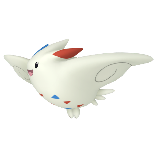 Togekiss — duży render postaci w wariancie shiny