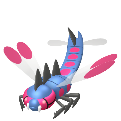 Yanmega — duży render postaci w wariancie shiny