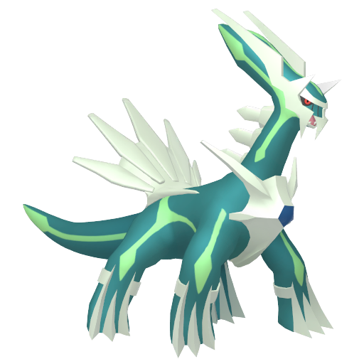 Dialga — duży render postaci w wariancie shiny