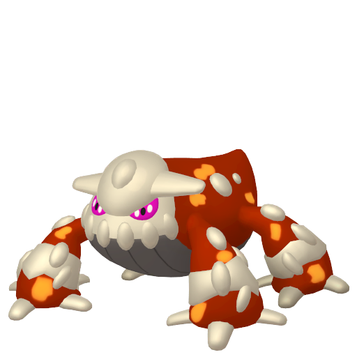Heatran — duży render postaci w wariancie shiny