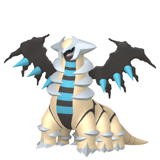 Giratina — duży render postaci w wariancie shiny