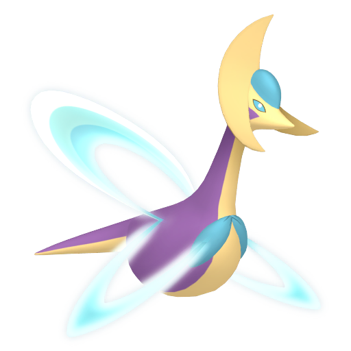 Cresselia — duży render postaci w wariancie shiny