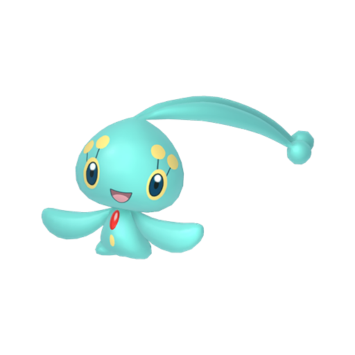 Manaphy — duży render postaci w wariancie shiny