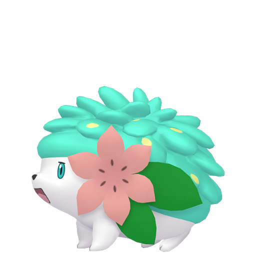 Shaymin — duży render postaci w wariancie shiny