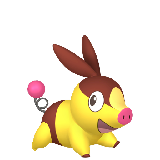 Tepig — duży render postaci w wariancie shiny