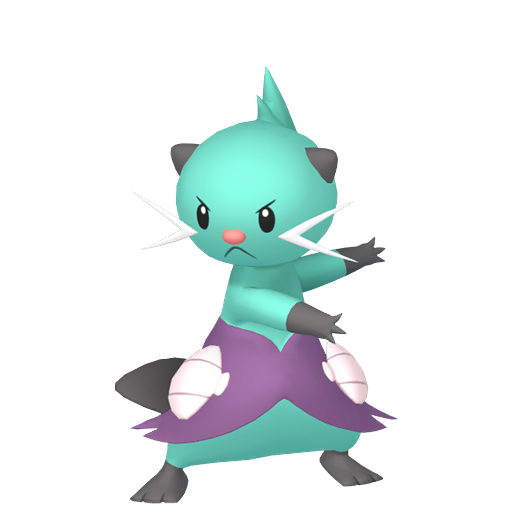 Dewott — duży render postaci w wariancie shiny