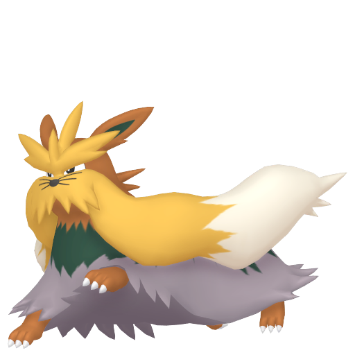 Stoutland — duży render postaci w wariancie shiny