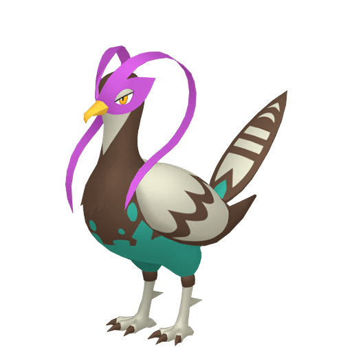 Unfezant — duży render postaci w wariancie shiny