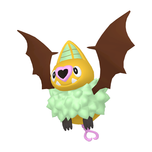 Swoobat — duży render postaci w wariancie shiny