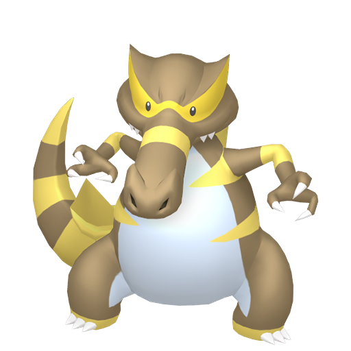 Krookodile — duży render postaci w wariancie shiny