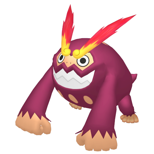 Darmanitan — duży render postaci w wariancie shiny