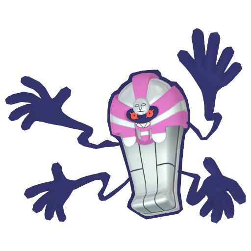 Cofagrigus — duży render postaci w wariancie shiny