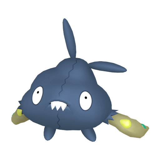 Trubbish — duży render postaci w wariancie shiny