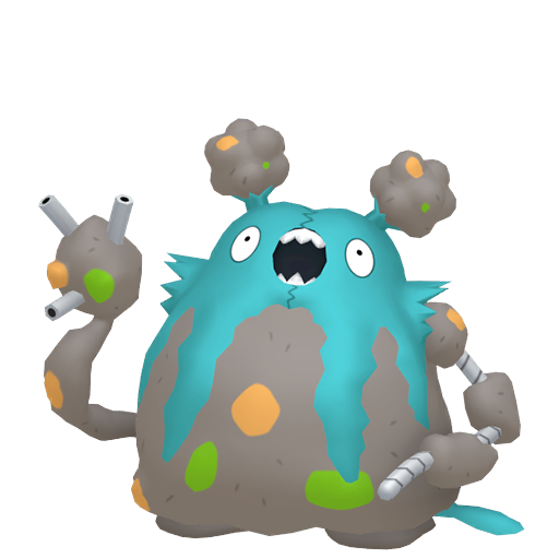 Garbodor — duży render postaci w wariancie shiny