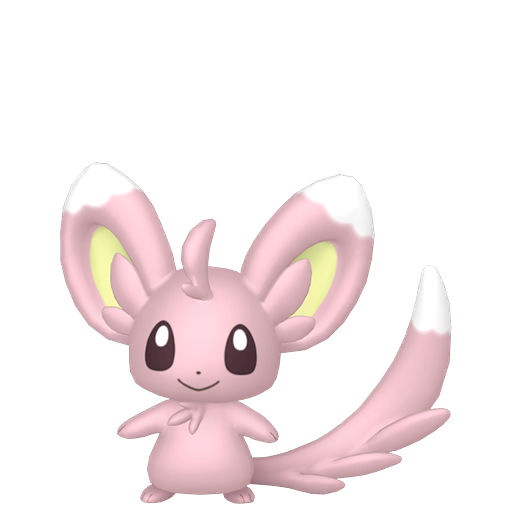 Minccino — duży render postaci w wariancie shiny
