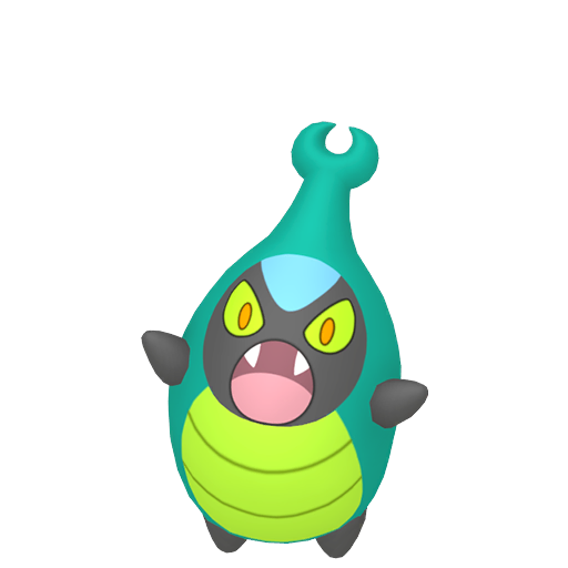 Karrablast — duży render postaci w wariancie shiny