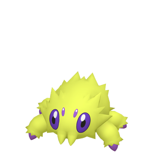 Joltik — duży render postaci w wariancie shiny