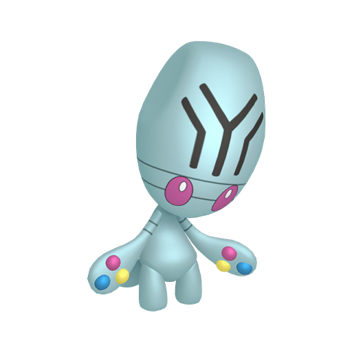 Elgyem — duży render postaci w wariancie shiny