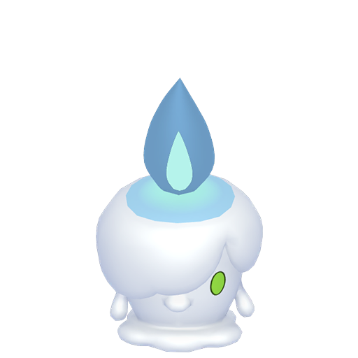 Litwick — duży render postaci w wariancie shiny