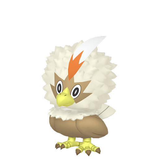 Rufflet — duży render postaci w wariancie shiny
