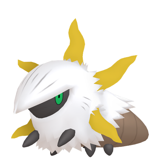 Larvesta — duży render postaci w wariancie shiny