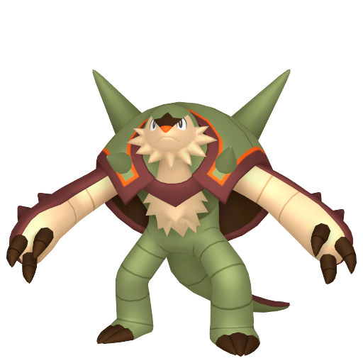 Chesnaught — duży render postaci w wariancie shiny