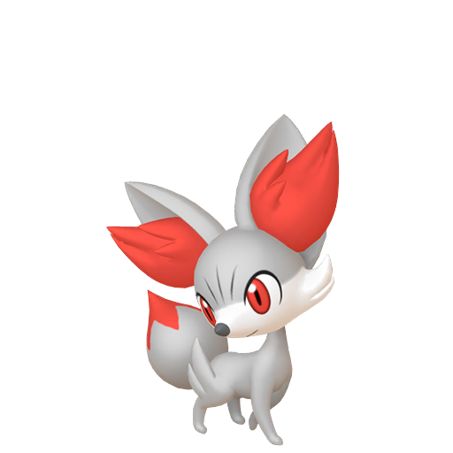 Fennekin — duży render postaci w wariancie shiny