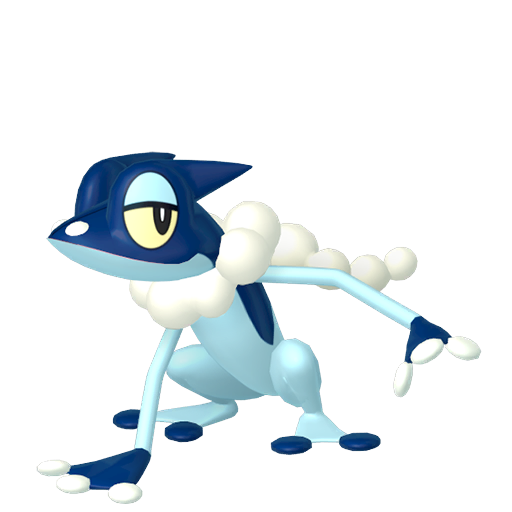Frogadier — duży render postaci w wariancie shiny