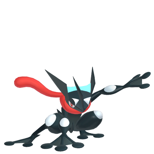 Greninja — duży render postaci w wariancie shiny