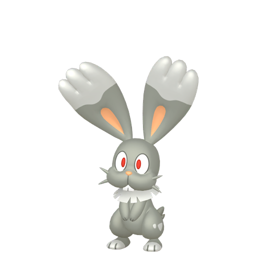 Bunnelby — duży render postaci w wariancie shiny