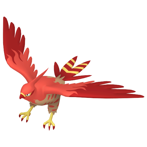 Talonflame — duży render postaci w wariancie shiny