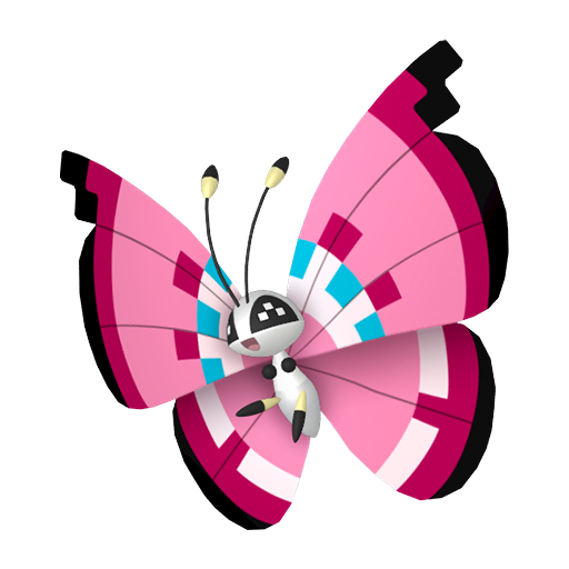 Vivillon — duży render postaci w wariancie shiny