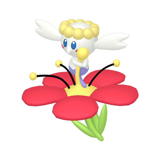 Flabebe — duży render postaci w wariancie shiny