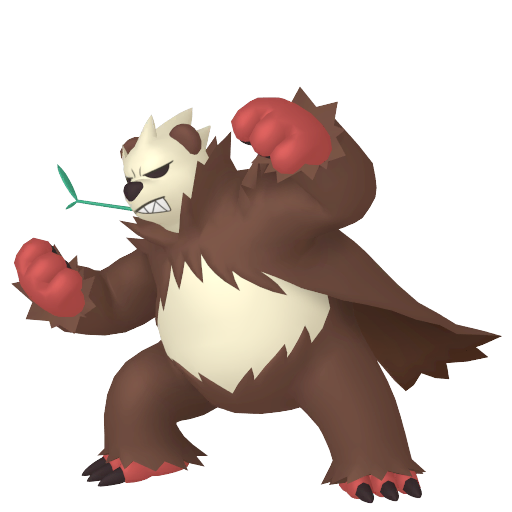 Pangoro — duży render postaci w wariancie shiny