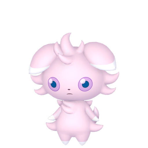 Espurr — duży render postaci w wariancie shiny