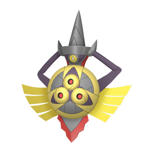 Aegislash — duży render postaci w wariancie shiny